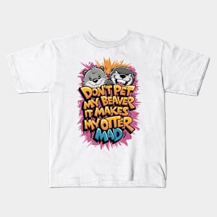 Cheerful Beaver & Irritated Otter Kids T-Shirt
